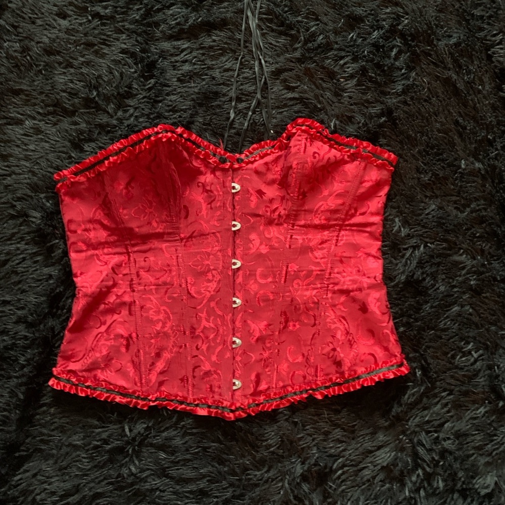 Goth Red Corset Top